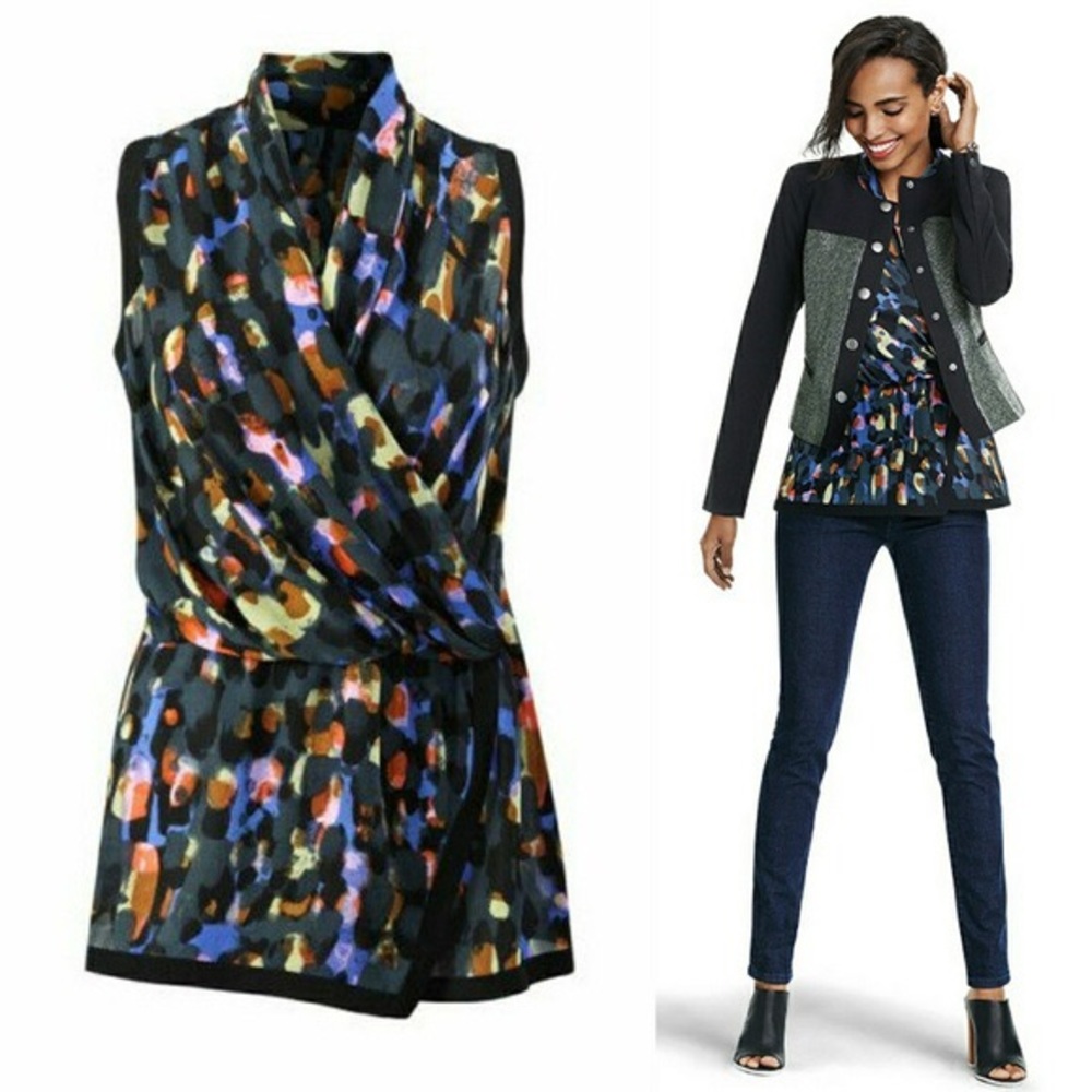 Cabi Flaunt Wrap blouse